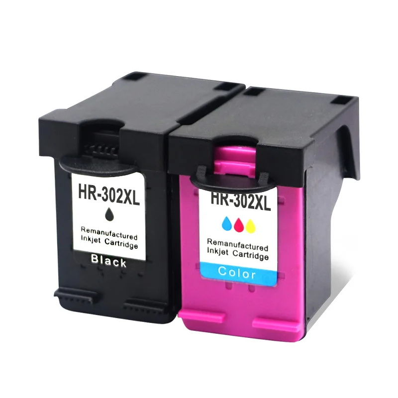 For Hp302 2pcs Compatible Ink Cartridge For Hp 302 Xl Envy 4520 Deskjet 1110 2130 1112 3630 3830