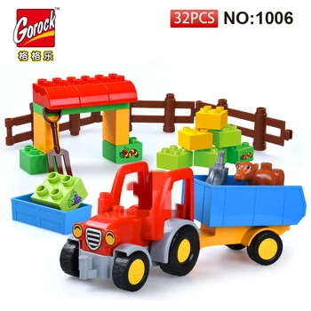 

GOROCK Big Building Block Set children Educational Bricks Toys 32Pcs Birthday Gifts Toy Compatible All Brands Big block