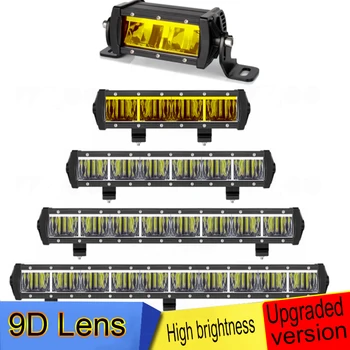 

9D Lens 60W 80w 120W 140W Single Row Led Light 4x4 Offroad Bar For Off road 4WD Truck ATV 12V 24V Trailer Waterproof Work Lights