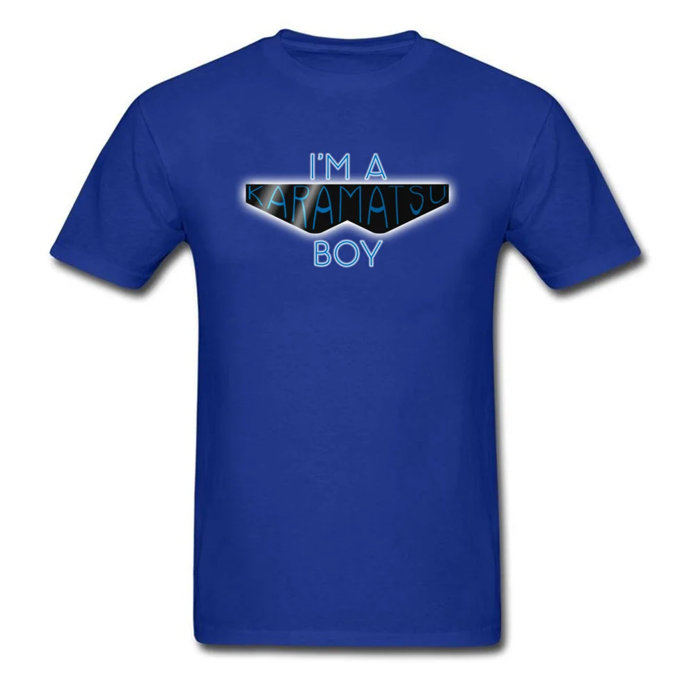 Karamatsu Boy Brand New Short Sleeve Casual T Shirt Pure Cotton Round Neck Men's Tops Tees Printed Tee-Shirts NEW YEAR DAY Karamatsu Boy blue