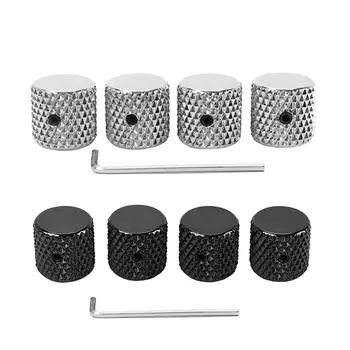 

4Pcs/set GD139A Metal Dome Tunning Knobs Flat Head Tuner with Wrench for LP TL