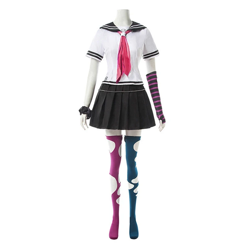 Полный комплект Ibuki Mioda костюм для тематической вечеринки Dangan Ronpa 2 с длинным