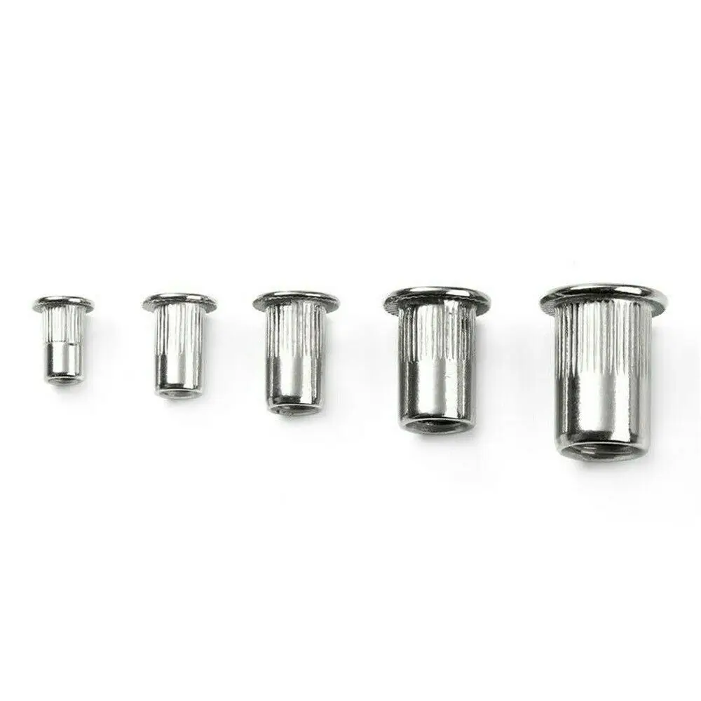 150Pcs Rivet Nuts Aluminum alloy Heavy Duty Threaded Insert Nutsert Rivnuts for Riveter Riveting Nut Gun Tools