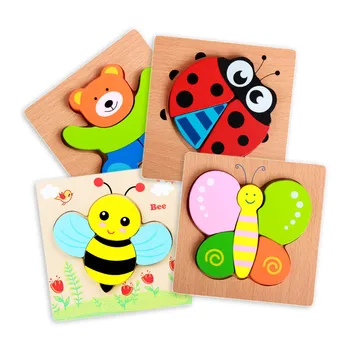 

Wooden Animal Puzzles for Toddlers 1-3 Years Old Boys Girls Educational Puzzle Toy kids toys juguetes brinquedos игрушки New