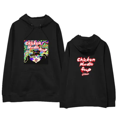 Bangtan мальчики J-hope курица лапша суп серии толстовки с капюшоном для мужчин и женщин весна и осень - Цвет: Plus cashmere A