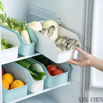 

Refrigerator Organizer Containers Rectangle Cabinet Storage Box Kitchen Plastic Spice Storage Containers Kitchen storage box