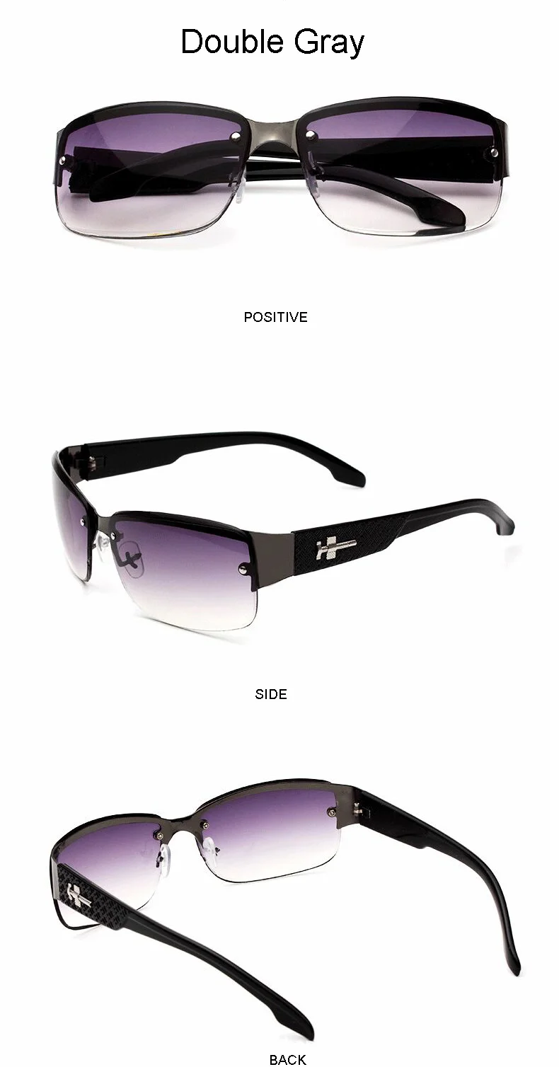 Vintage Rectangle Sunglasses Women Classic Retro Half Frame Shades_voghion.com