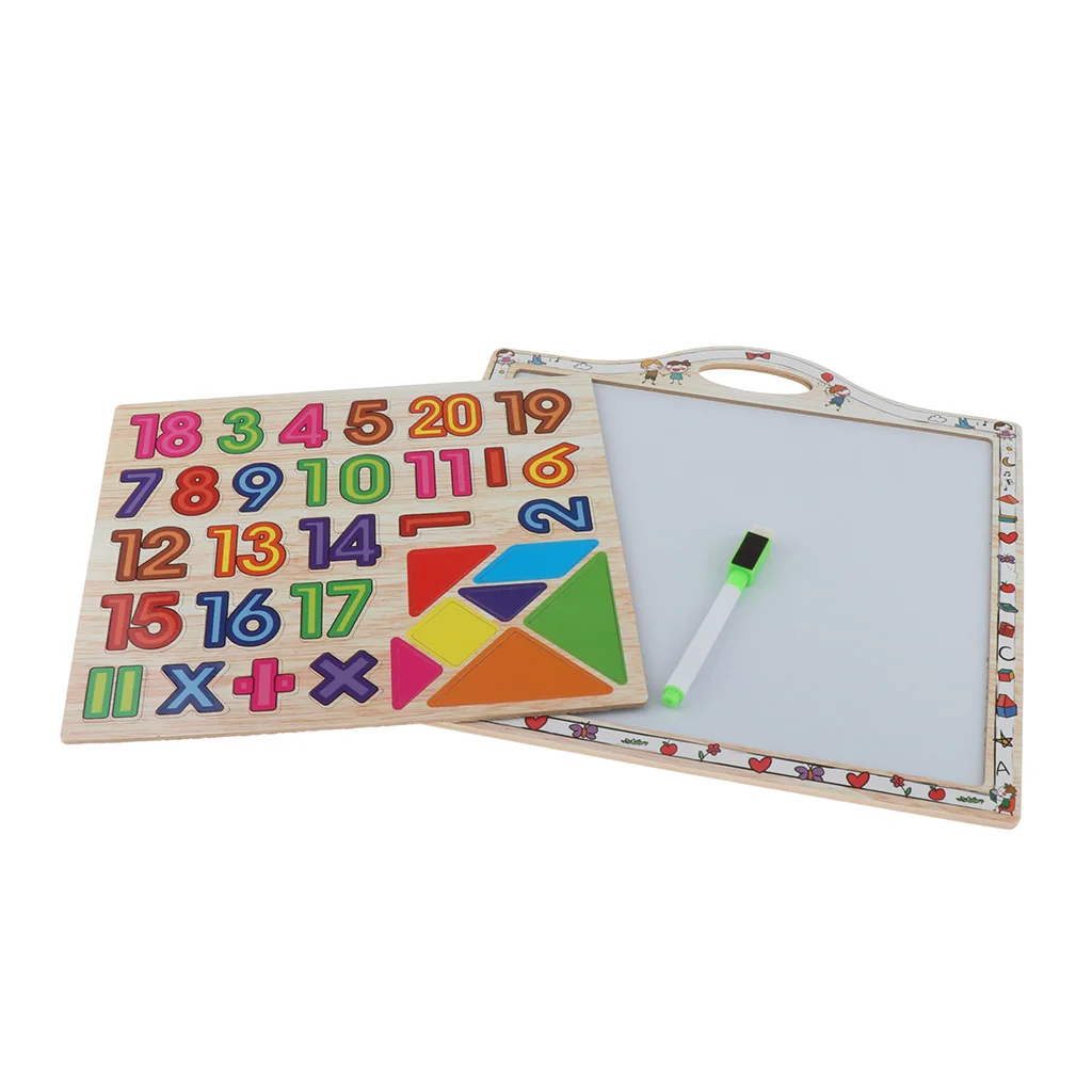 Numbers Magnets - Doodling White Board with Pen - 2 In 1 Calculating Early Educational Toys For Kids