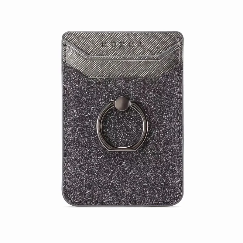 Universal Cellphone Wallet Card Holder Mobile Phone Wallet Credit ID Card Holder Adhesive Pocket Sticker Case Rose Gold /Black