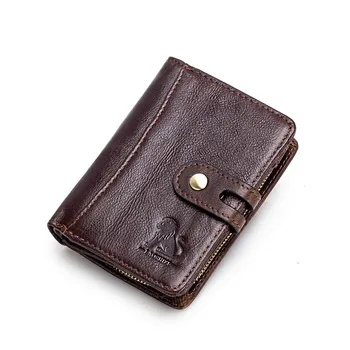 

Genuine Leather Wallet Men and Women Head Leather Zero Wallet Anti-theft RFID Change Wallet Fashion Retro Money Coin Card Bags