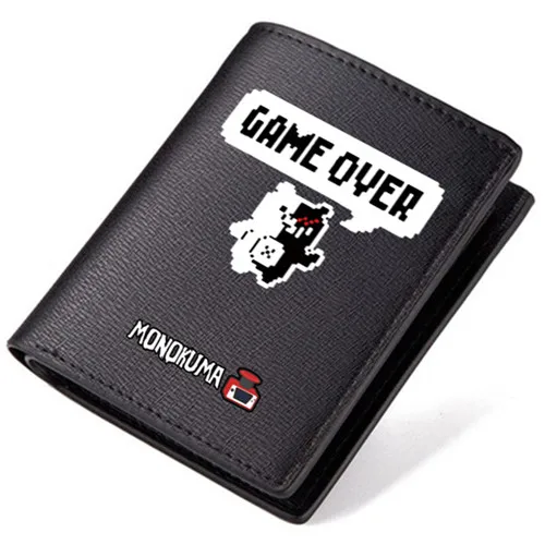 C Danganronpa Monokuma черный и белый медведь кошельки с персонажами мультфильмов короткий стиль из искусственной кожи мультфильм аниме студенческие держатели кампус Dangan Ron - Цвет: C