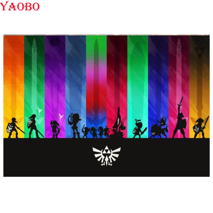 

DIY Diamond Embroidery Full Set Legend of Zelda Anime Diamond Painting Square/Round New arrival Home Decoration Diamond Art