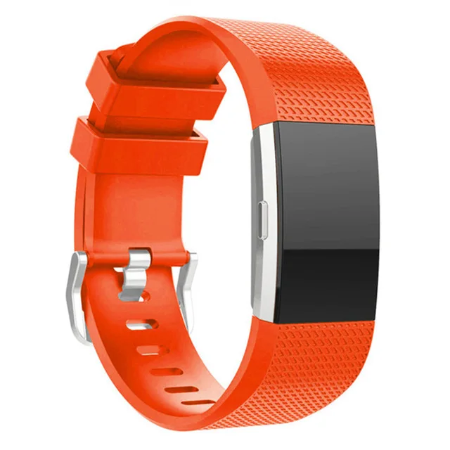 Силиконовый ремешок для наручных часов для Replacement Charge 2 ремешок замена браслета ремешок для Fitbit Charge2 браслет - Цвет: Оранжевый
