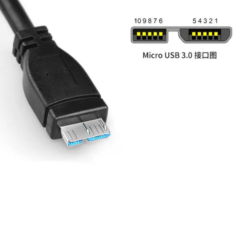 AiSMei USB 3,0 кабель высокоскоростной USB type A Micro B кабель синхронизации данных код для внешнего жесткого диска HDD samsung S5 Note 3