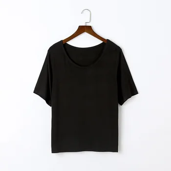 

2020 summer new solid color V-neck short-sleeved T-shirt bottoming shirt women red
