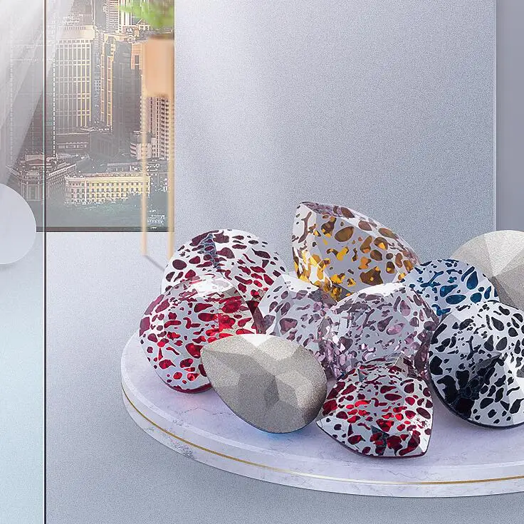 

New Color Crystal Silver Patina More Size K9 Glass Crystal Pear,Rivoli,Fat Square,Triangle Rhinestone Pointback Fancy Stone