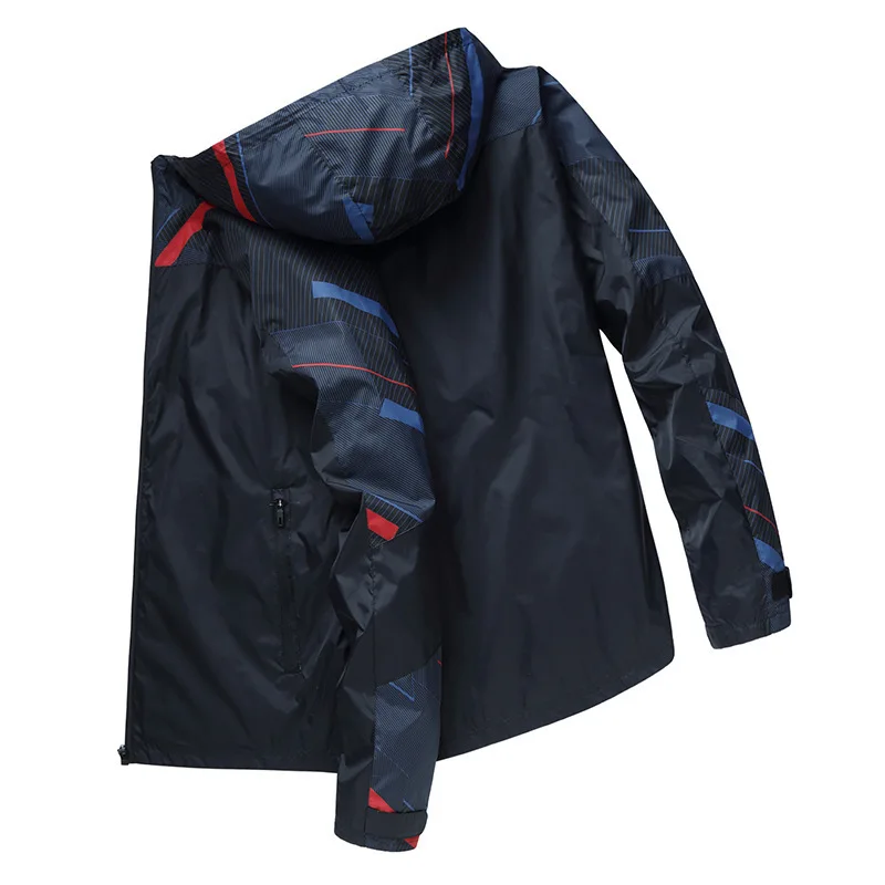 

2020 Season Plus Fat plus Size Sports Jacket Male Fat Loose Lian Cap Leisure Coat Spuerpang Top