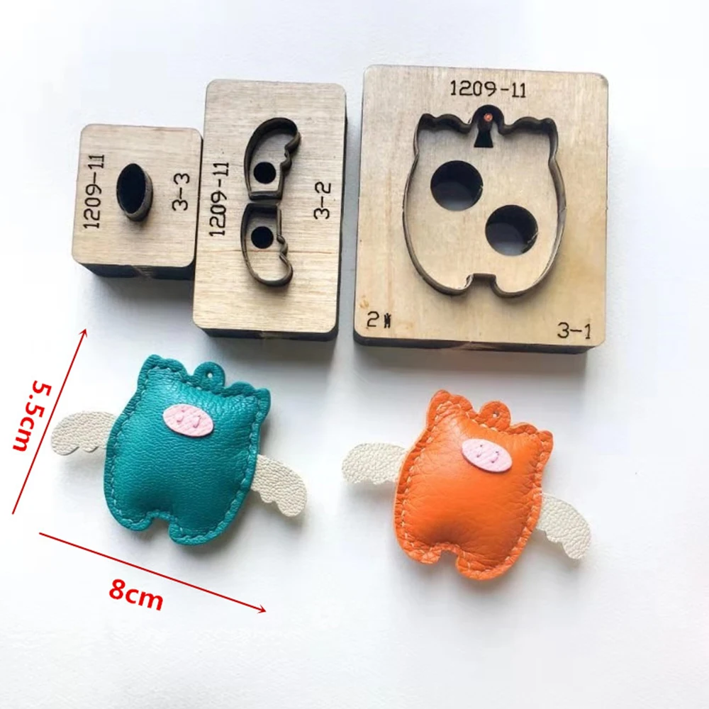 

Leather Cutting Die Little Flying Pig Key Pendant Making Decor Supplies Template Suitable For Common Die-cutting Machines