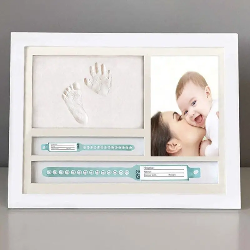 Фоторамка для новорожденных с принтом рук и ног, Подарочная памятная Рамка для украшения стола H37A