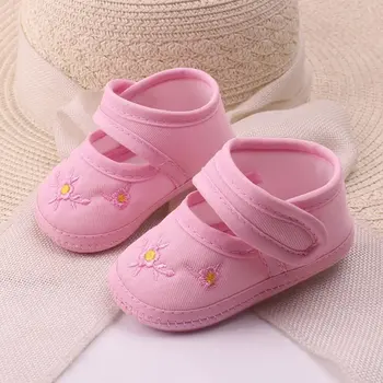 

Fashion Flower Baby Shoes Anti-skid Soft Outsole Cute Bowknot Toddlers Shoes for Baby Girls Lightweight Casual Shoes