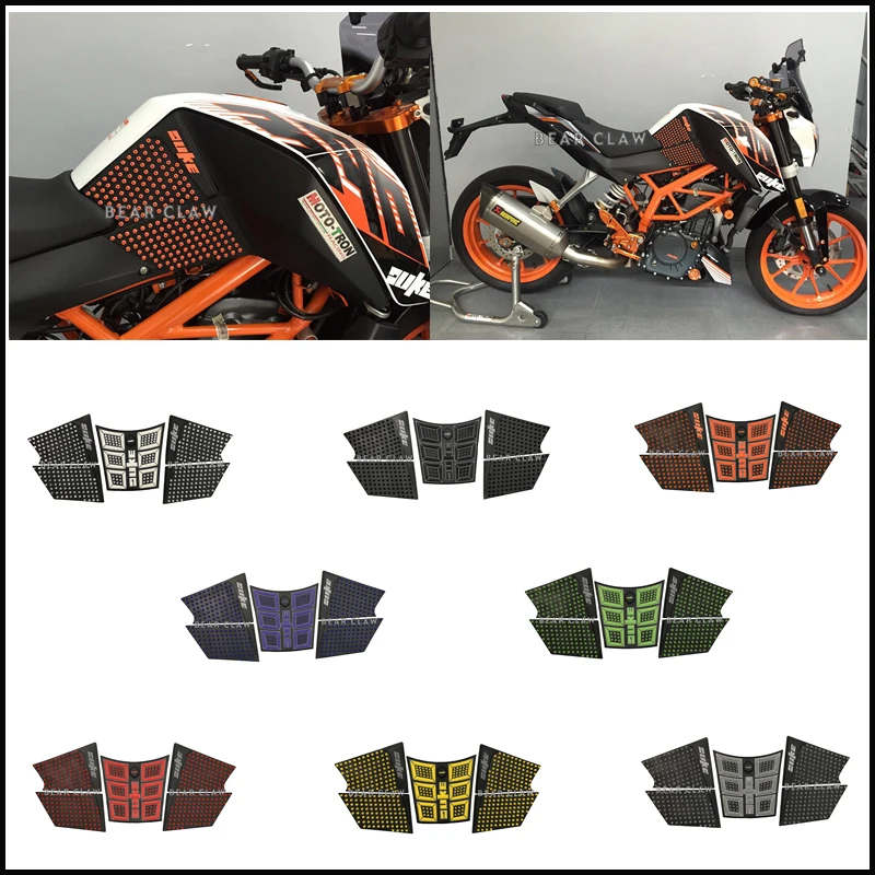 For KTM 125 200 250 390 Duke high quality Motorcycle Tank Traction Pad Knee Grip Protector Anti slip sticker for ktm duke 125 200 390 690 990 1290 motorcycle accessories fuel tank pad anti slip side knee grip decal sticker pad