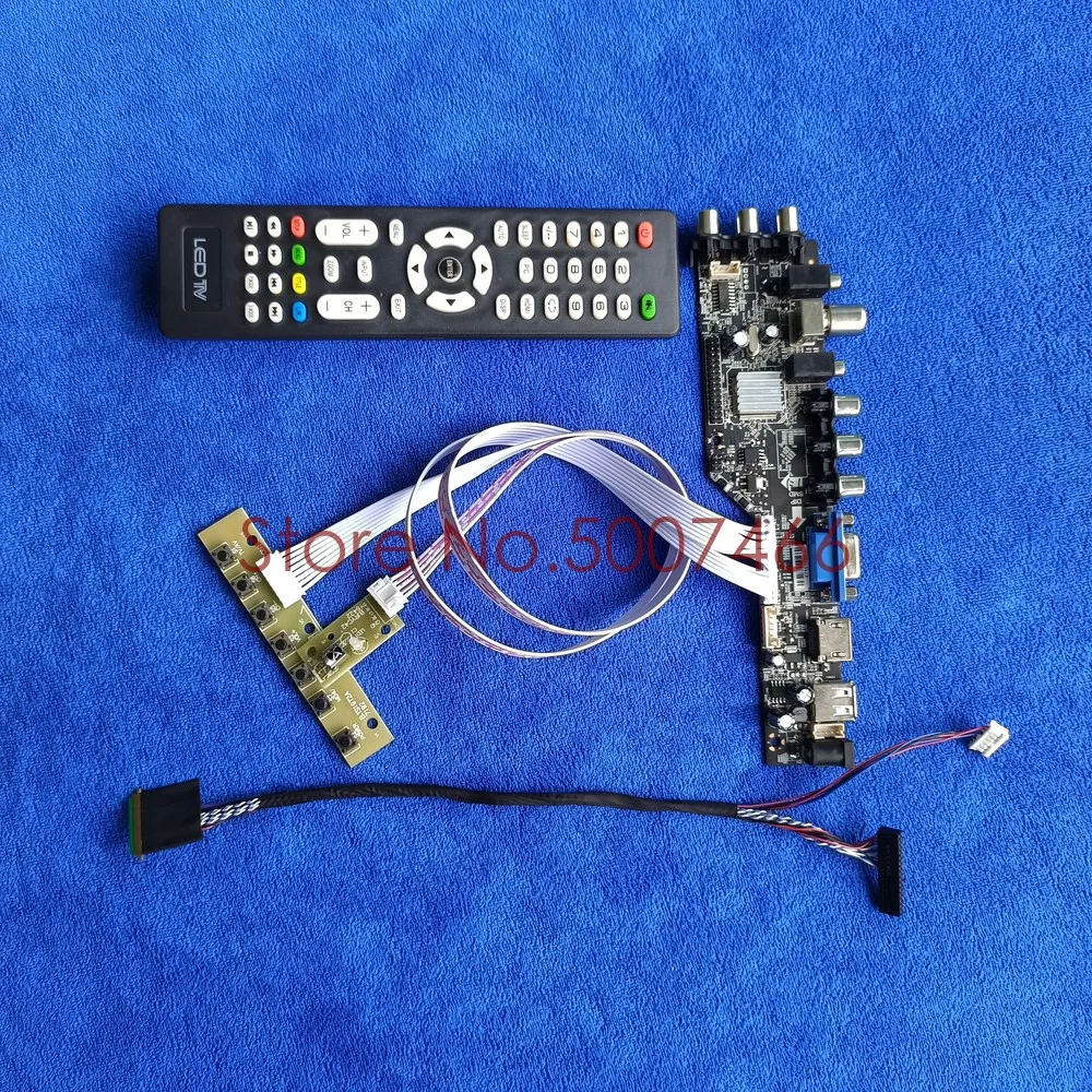 Для CLAA133WA01/CLAA133WA01A универсальный DVB цифровой VGA USB AV ТВ 3663 1366*768 панель LVDS