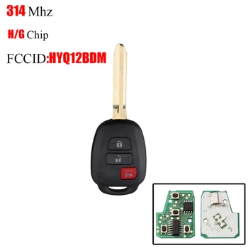 

3 Buttons Remote Car key For Toyota HYQ12BDM 314.4Mhz H/G Chip For Toyota Rav4 2013-2015 For Toyota Prius C V 2012-2016 key