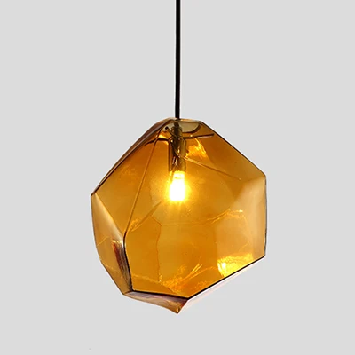 Современный минималистичный подвесной светильник креативные красочные хрустальные подвесные лампы для ресторана, внутреннего дома, подвесное освещение, Декор - Цвет корпуса: brown glass