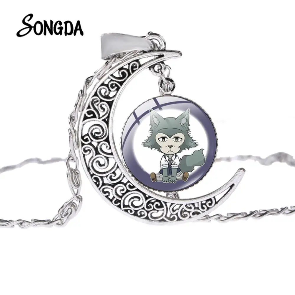 Anime BEASTARS Delicate Moon Necklace Animal Legosi Louis Haru Wolf Photo Glass Pendant Lovely Jewelry Wholesale | Украшения и
