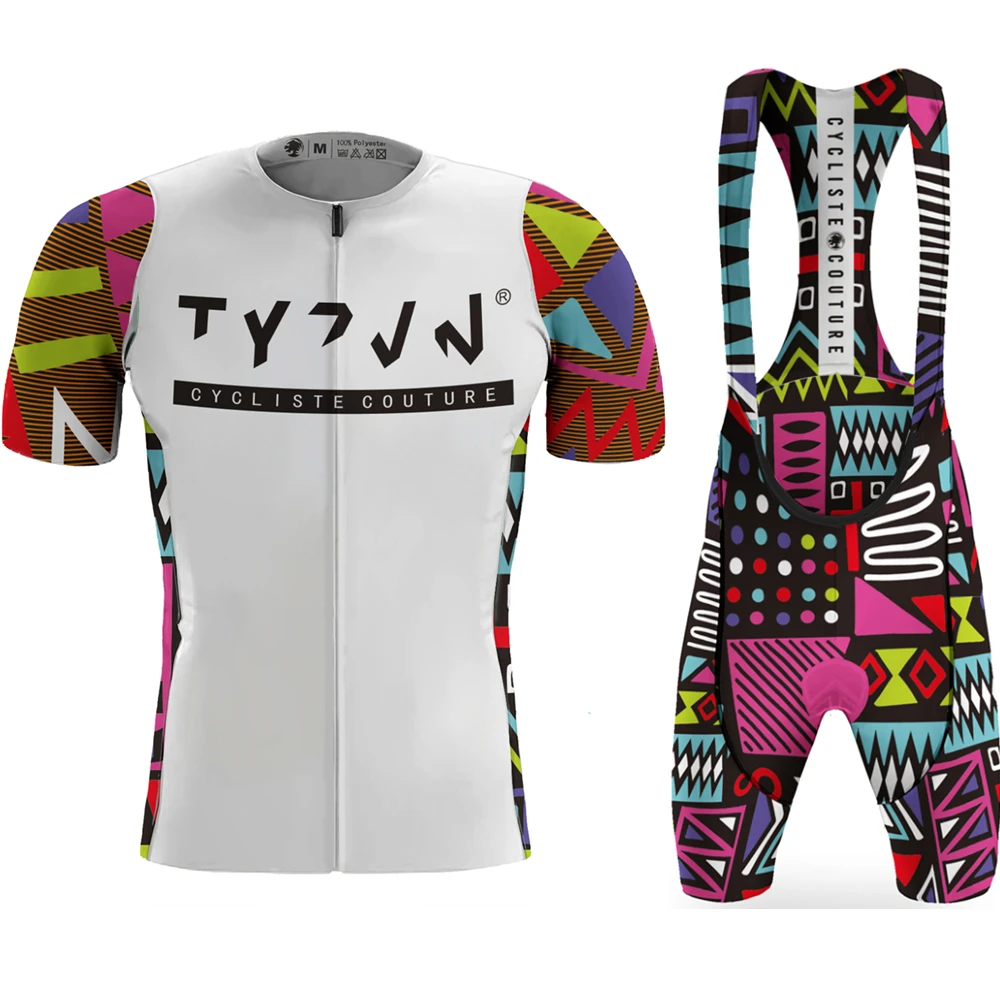 Tyzvn cycling jersey team men&rsquo;s summer road set maillot bicycle clothing culotte sets ciclismo bib gel shorts ropa de hombre