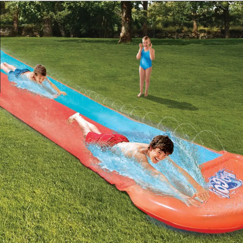 

H2OGO Triple Slide Soft Landing A Smooth Fast Ride 3-Lane-Slider Racing Toy for 2 Players Kids Water Entertainment Sports Game