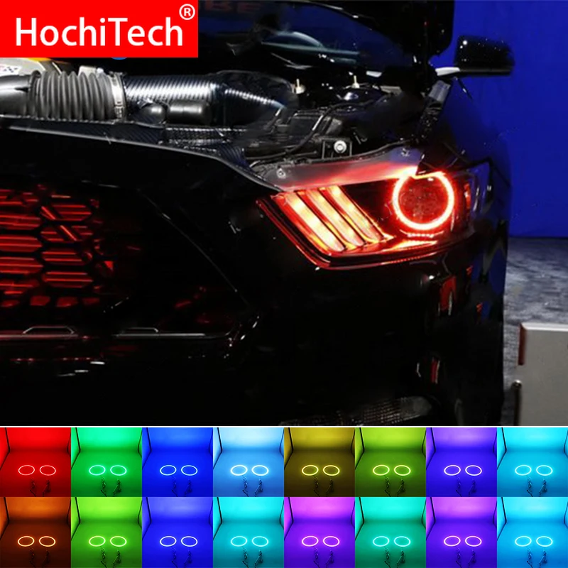 Последняя фара Мульти-Цвет RGB светодиодный Ангельские глазки гало кольца дневные