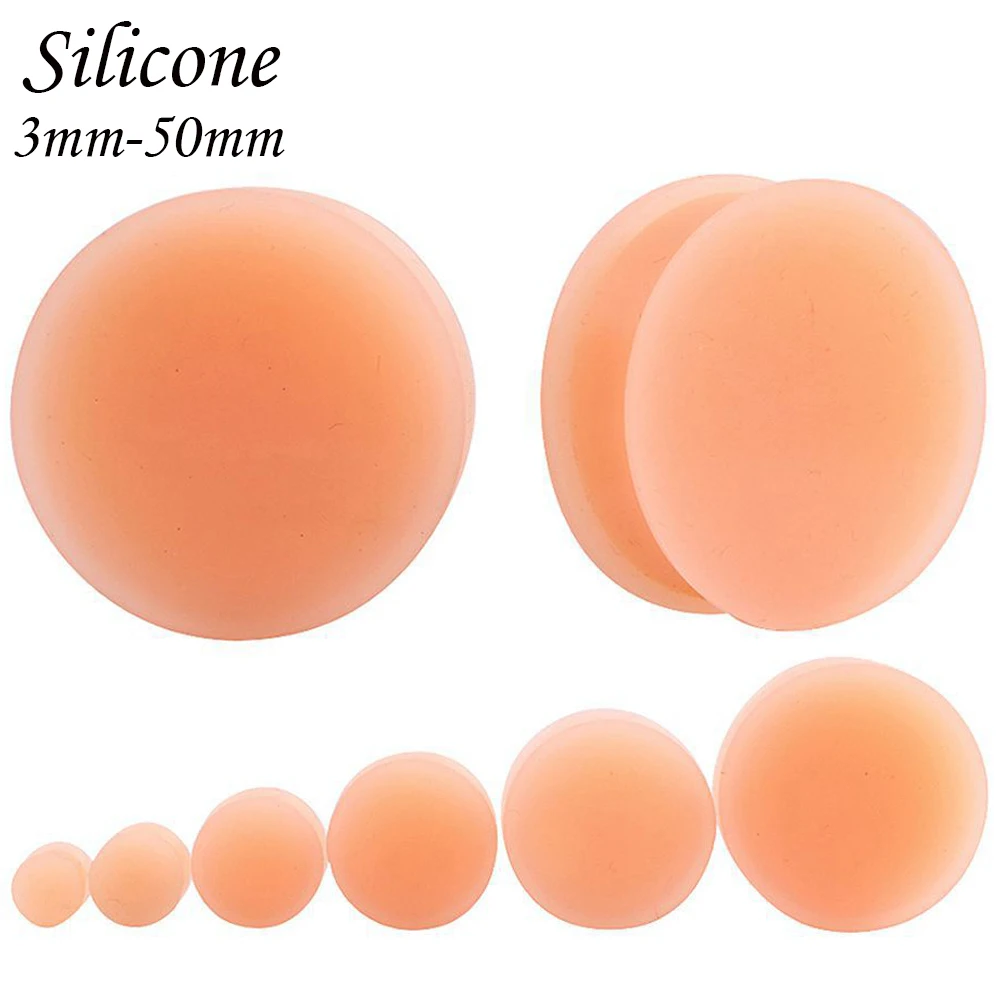 Stretch Ears Silicone Tunnels Body Jewelry Silicone Tunnels 2pcs