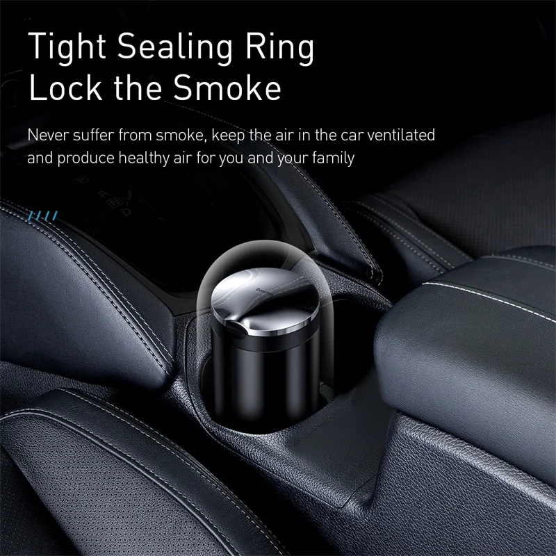 Car Ashtray LED Aluminum Alloy Ash Tray For Audi BMW Golf Cars Cup Holder Accessories