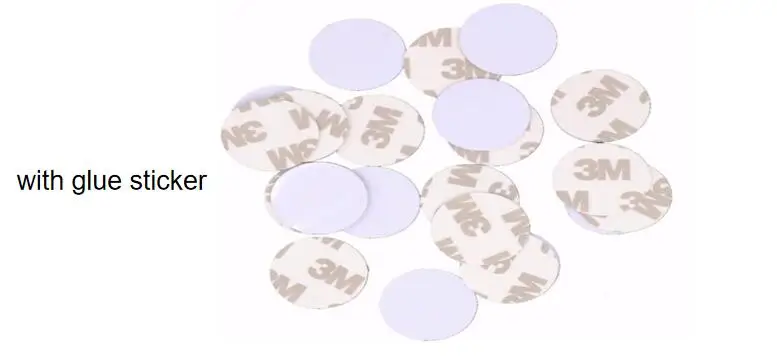 1pcs glue sticker Пластиковые метки-маркеры RFID 125 кГц EM4305 T5577 стикер Брелок карта записываемый ключ жетон тег карта доступа дубликат клон тег - Цвет: 1pcs glue sticker