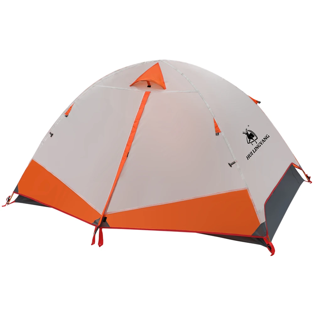 

2 Persons Outdoor Camping Tent Aluminum Rod Double Layer Windproof Waterproof 3 Seasons Outdoor Hiking Lightweight Tents