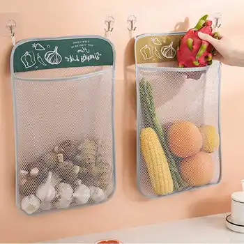 

Large Fruit Vegetable Net Bag Storage Hanging Bag Kitchen Hanging Storage Bag Wall Hanging Storage Bag