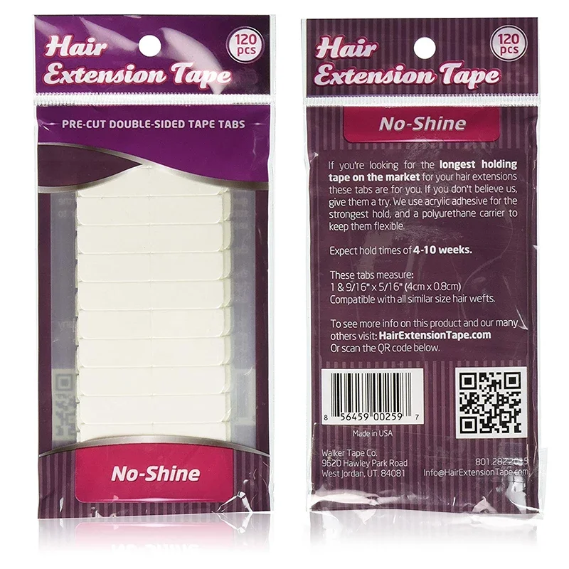 Full Shine White Adhesive Waterproof Replace Tape For Remy Tape Hair Extensions No Shine 0.8*4cm