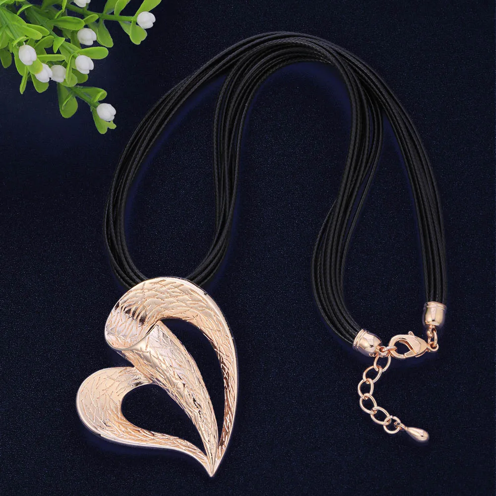 Готическое ожерелье s ювелирные изделия большое сердце кулон колье ожерелье для женщин 8 шт. Многослойная цепь аксессуары collares de moda