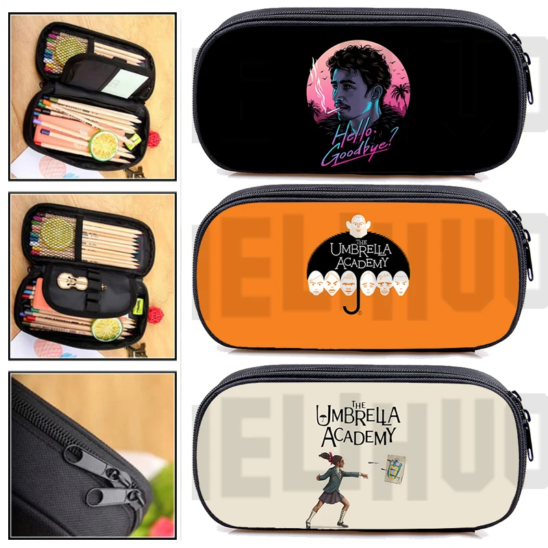 Estuche Pencial 3D The Umbrella Academy, estuche para lápices Kawaii de gran capacidad, estuche de bolígrafo escolar, suministros para lápices, caja escolar