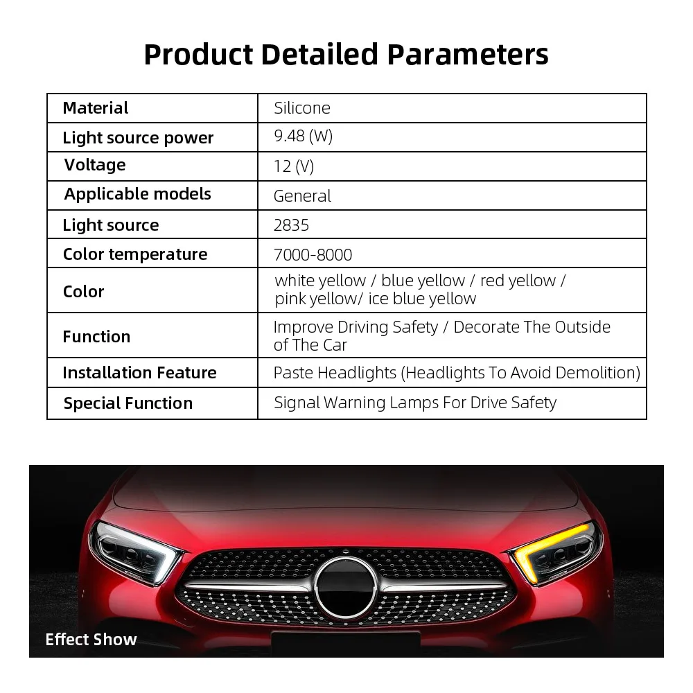 LSlight 2x автомобильная лампа 30 мм 45 60 Автомобильный Стайлинг DRL светодиодный
