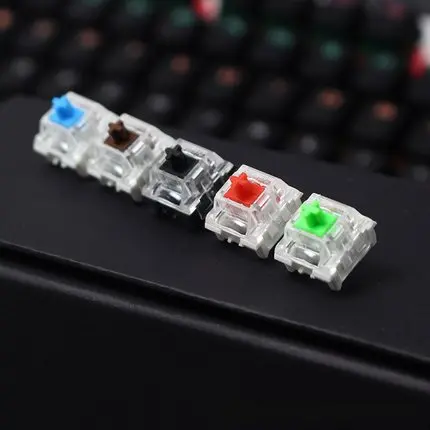 Аксессуары для клавиатуры переключатель Gateron Mx 3 Pin Adn 5 прозрачный чехол зеленый