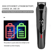 Kemei KM-600 Electric Hair Clipper Beard Trimmer Razor Shaver Men Shaving Machine Hair Cutting Nose Trimmer 11 in 1 Styling Tool 2