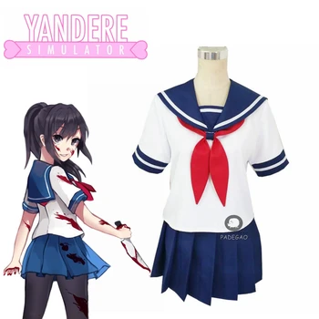 

Game Yandere Simulator Cosplay Costume Ayano Aishi Uniforms Yandere-chan JK School Uniform Women Outfit Sailor Suit Custom Made