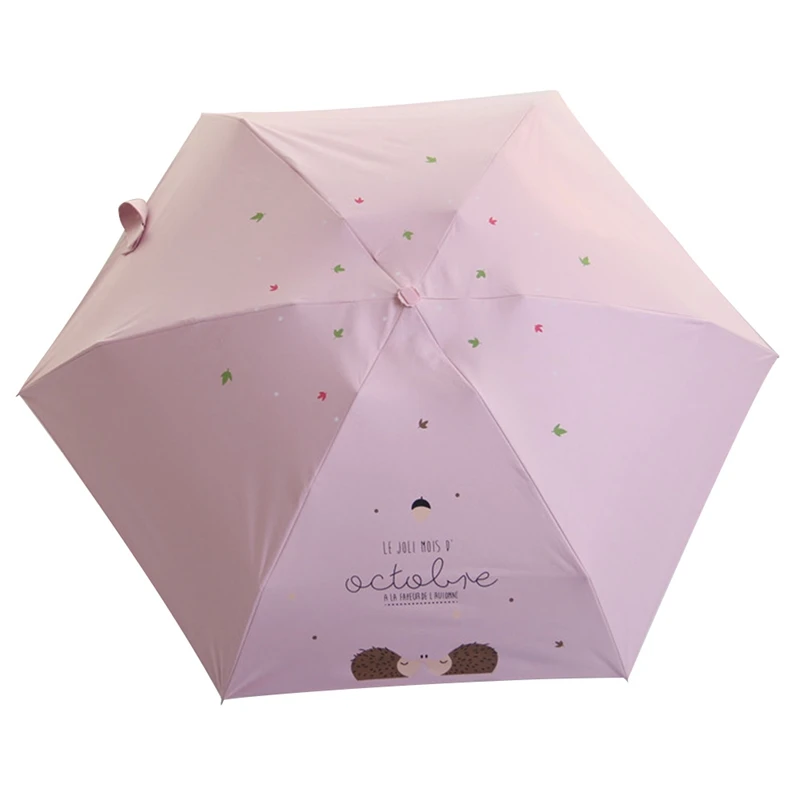 Umbrella F Мини карманный зонтик, мультяшный дождевик, женский портативный зонтик, Женский Солнечный зонтик, прекрасный, Paraguas, складной зонтик, QZH234 - Цвет: Umbrella F