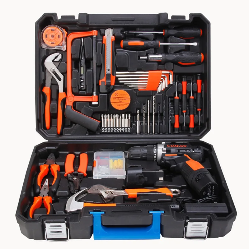

Fred Lithium Battery Electric Drill Electric Screwdriver Hardware Toolbox Hand Tools Packaged Combination Electric Tool