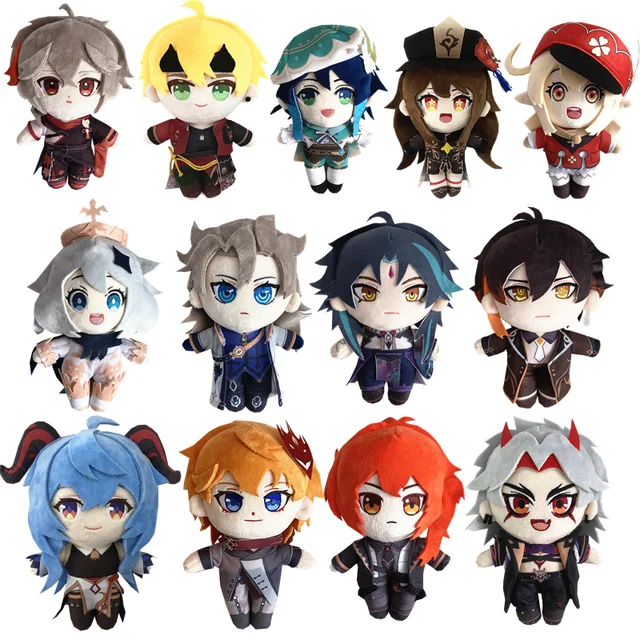 Game Genshin Impact Arataki itto Hu Tao XIAO Zhongli Morax Kamisato Ayato Tartaglia Klee Barbatos Plush Doll Pillows Kids Gift 1