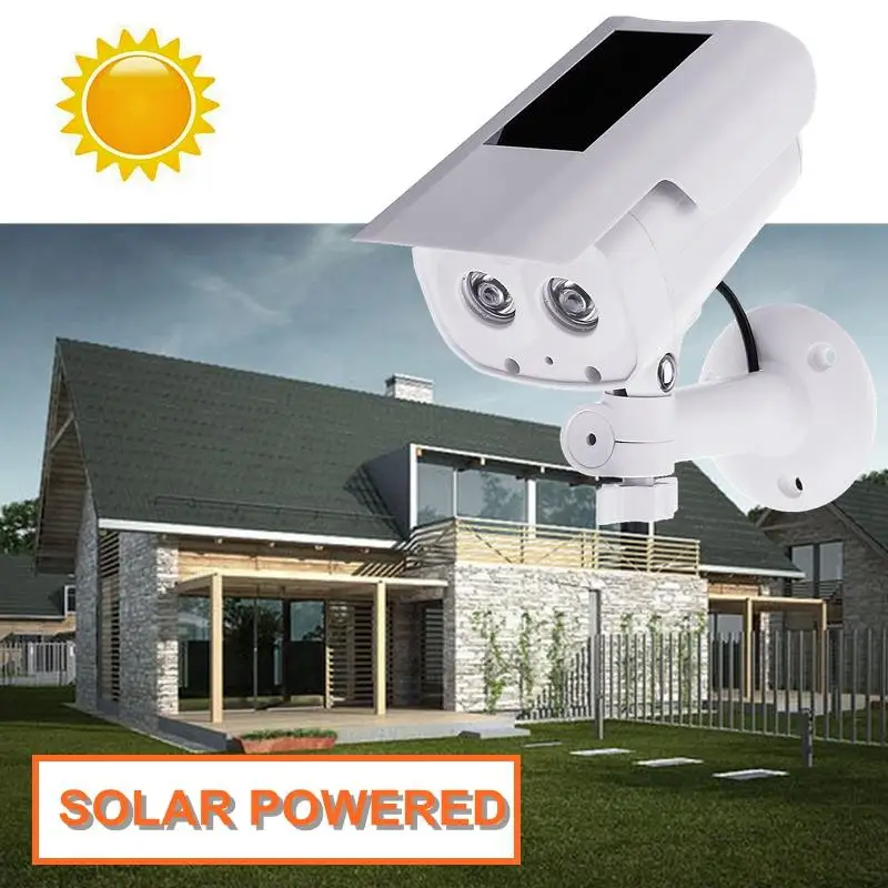 

KCASA Simulation Dummy Fake Camera Waterproof Outdoor Indoor Security PIR Sensor CCTV Surveillance Bullet Flashing LED Light