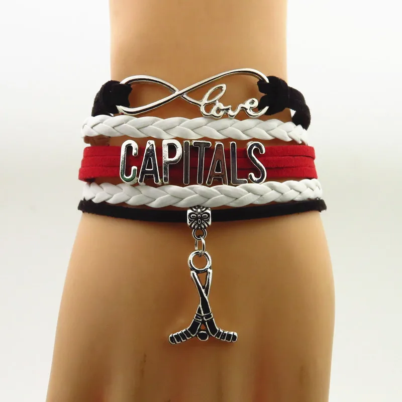 infinity love capitals bracelet charm bangle Cheerleader |