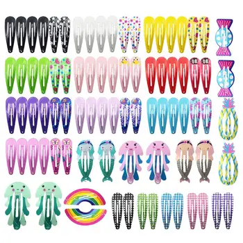 

84pcs Candy Shape Hair Pins Creative Baby Clip Various Bobby Pin Animal Mermaid Barrettes Styling Cute Headdress Accessories